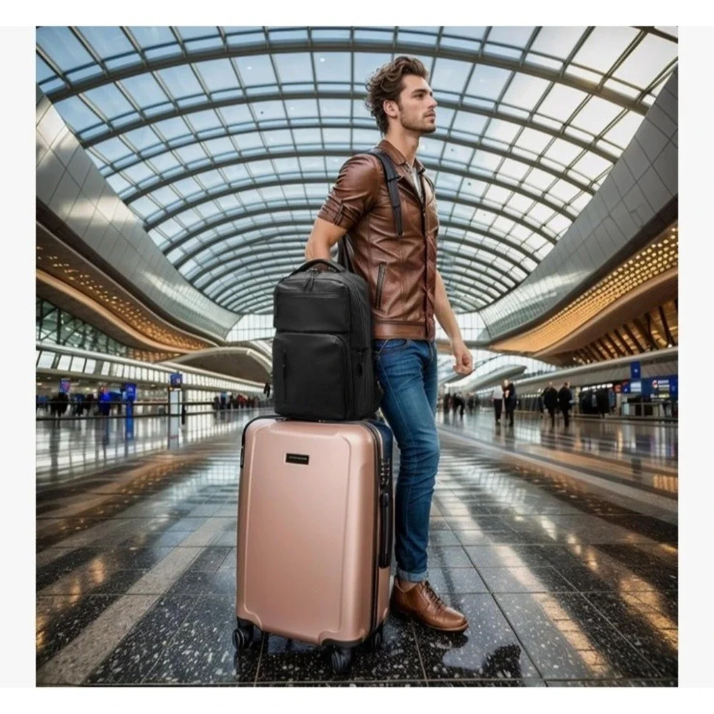 Suikihum Waterproof Laptop Backpack for Men &‎ Women, Flight Approved Anti-Theft